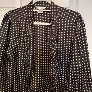 WD.NY Black and Cream Polka Dot Blazer